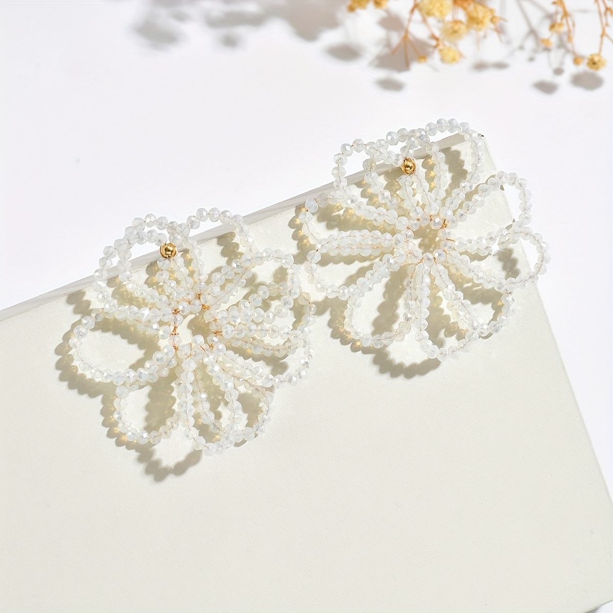 Handmade Beaded Floral Earrings for Vacation Style